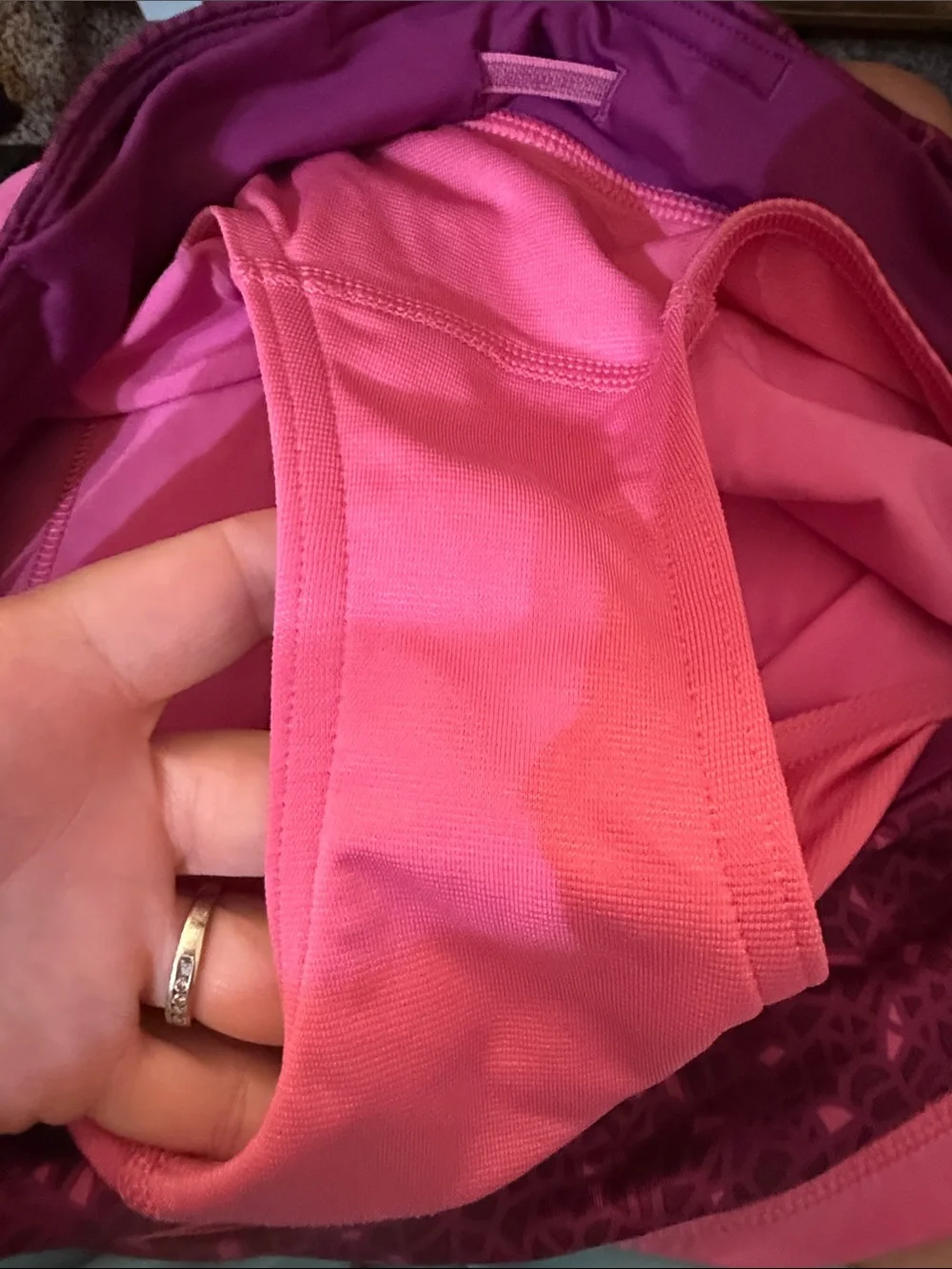 lululemon athletica speed short pink paradise 2.5” Magenta Patterned Waistband